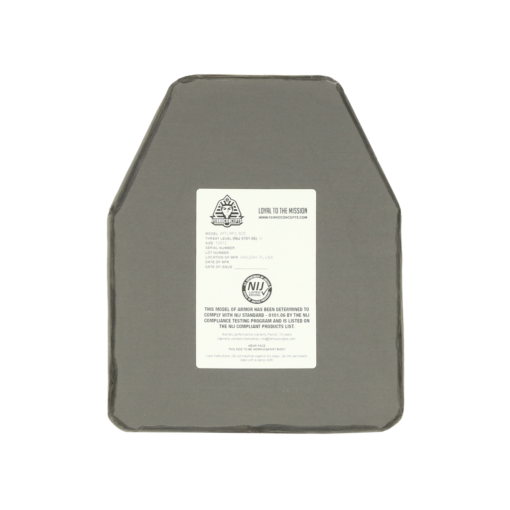 Armor Plate Set Ceramic Composite Level III Special Threat Medium